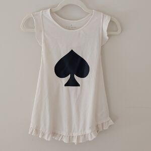 Kate Spade  Tank Top with navy Spade - Med